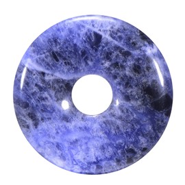 Morella Women's Necklace 31.5 inch - 80 cm Gemstone Donut gem Pendant African Soladith in a Velvet Bag