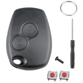 2 Buttons for Vauxhall Vivaro Key Fob ,for Renaul-t Trafic Key Cover Renaul-t Master Key Renaul-t Dacia Key Case Clio Kangoo Modus Sandero Car Keys Fits VA2 Blade(NO Blade)