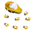 Aeyistry 100PCS Wooden Bee,Flatback Self-Adhesive Wood Bumble Bees for Scrapbooking