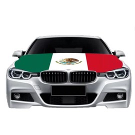 Country Flag Car Hood Cover Flag 63"x47" Patriotic Flag Car Decorates Accessories Universal Size (Mexico)