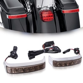 DREAMIZER Saddlebag Luggage Tail Light LED Rear Lamp Compatible with Touring 14-20 Street Glide Road King Special Ultra CVO Limited - Chrome Housing,Smoked Lens