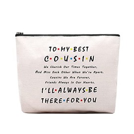 Gifts for Cousin Funny Makeup Bag Cousin Gifts For Women Friend Travel Makeup Pouch