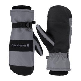 Carhartt Men's Waterproof Insulated Knit Cuff Mitten, Dark Grey/Black, XX-Large