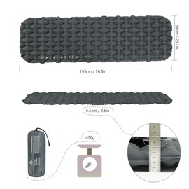 Naturehike Ultraleichte aufblasbare Isomatte Einzelne Schlafmatten 6,5 cm Dicke aufblasbare Schlafmatten Outdoor Kompakt und Feuchtigkeitsfest für Wandern,Backpacking,Camping