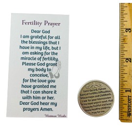 Westmon Works St Gerard Token and Prayer to Become Pregnant Holy Card Fertility Set