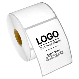 2.25" x 3" Direct Thermal Label - Compatible with Rollo Label Printer & Zebra Desktop Printers – 1” Core, Postage UPC Barcode Address Shipping Labels, Adhesive & Perforated - 20 Rolls, 500/Roll