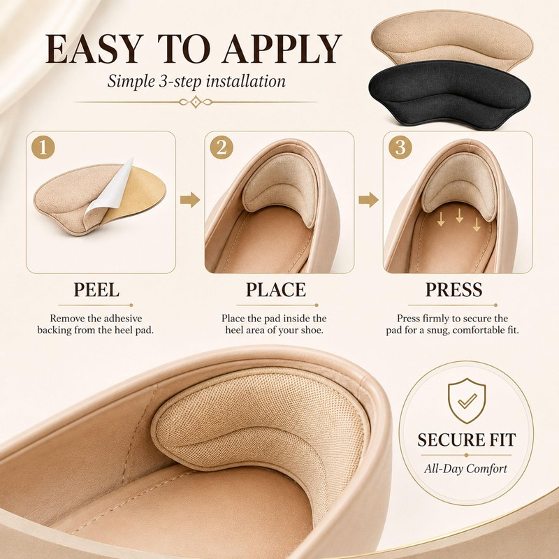 Heel Pads for Shoes, 12Pcs Heel Grips Inserts for Loose