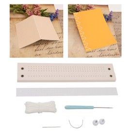 Book Binding Punch, Plastic Bookbinding Hole Guide Template Guide Tool Binding Guide Kit Stitching Template and Storage for Wood Crafts Journals Scrapbooking