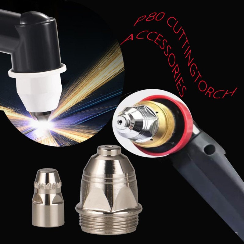 P-80 Plasma Cutter Torch Consumables, 1.3mm Cutting Torch Nozzle Tips