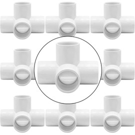 YSIL PVC Fittings Elbow Furniture Grade Connector 4 Way 1/2 Inch 10Pcs for DIY PVC Structure and Frame,Fits 1/2" Sch 40 PVC Pipes