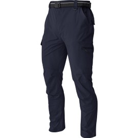 Men's Cargo Work Hiking Pants Lightweight Water Resistant Quick Dry Fishing Travel Camping Outdoor Breathable Multi Pockets Navy S