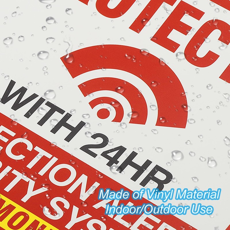 PATIKIL Protected with 24hr Sign, 10 Pack Home Business Security