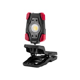 Coast CL10R 1000 Lumen Rechargeable Dual Power Rotating LED Magnetic Clamp Light, Black/Red