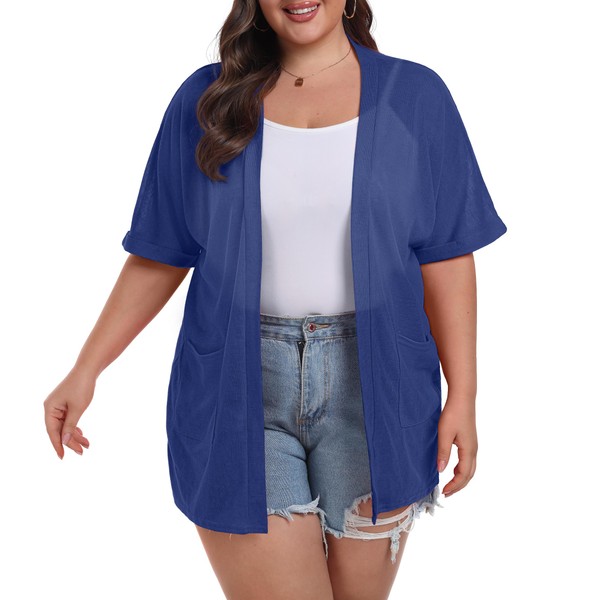 OLRIK Plus Size Cover Up Beach Coverups Maternity Cardigans Royal