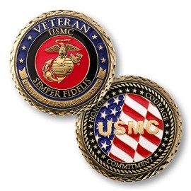 MotorDog69 Marine Veteran Harley Timing Cover Coin Mount Set