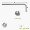 Naiture Brass 20" Straight L Shaped Extension Shower Arm with