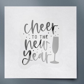 Decal Stickers of The New Year (Metallic Silver) (Set of 2) Premium Waterproof Vinyl Decal Stickers for Laptop Phone Accessory Helmet Car Window Mug Tuber Cup Door - ANDVER1d21553SI_1023