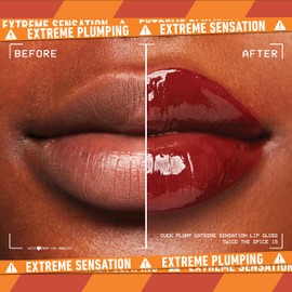 NYX PROFESSIONAL MAKEUP Duck Plump High Pigment Plumping Lip Gloss with Spicy Ginger, Vegan Lip Makeup - Twice The Spice (Spiced Red)