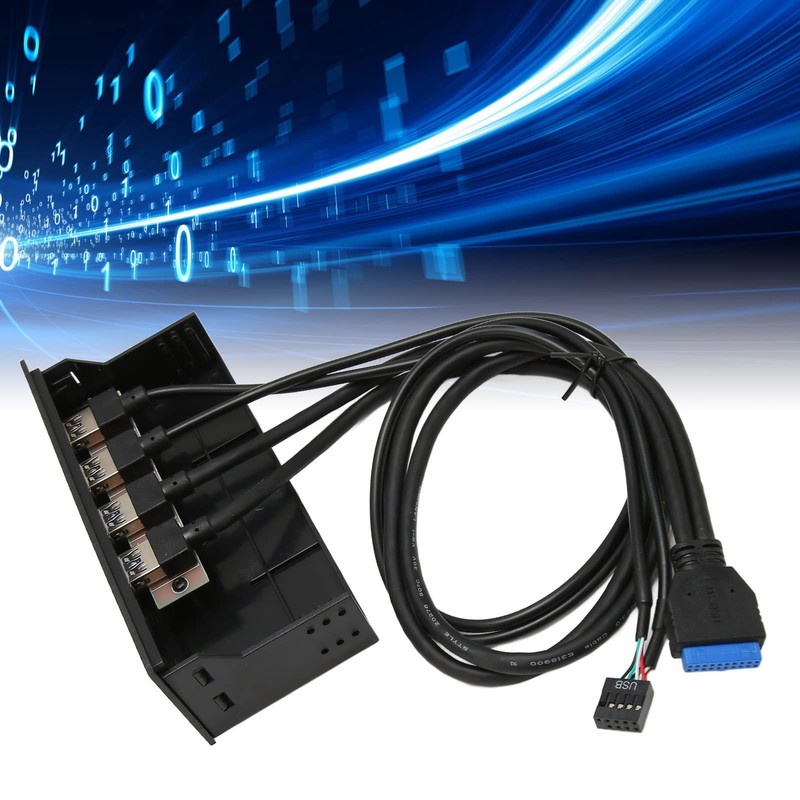 USB 3.0 Front Panel, 5.25in 4 Ports 5Gbps High Speed
