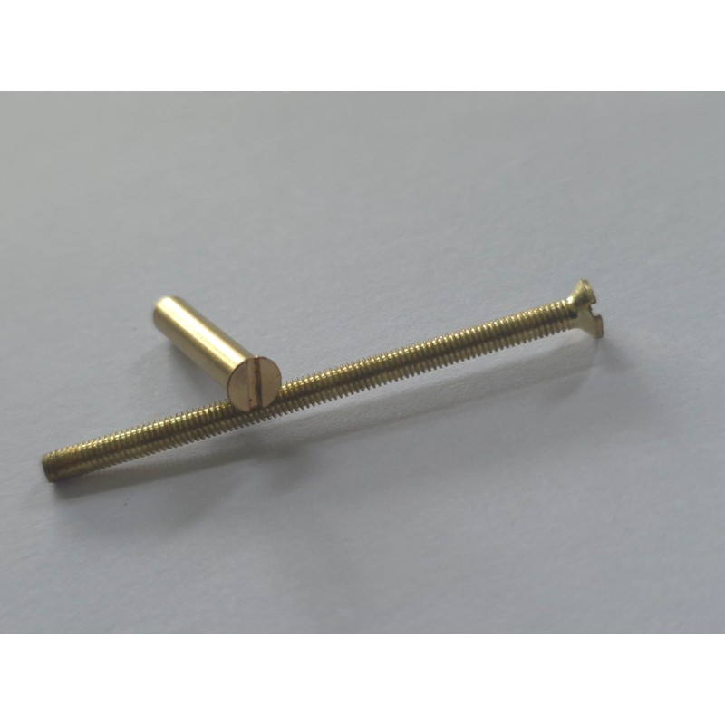 Universal Hardware M3 Door Handle Screws Brass with Bolt Connecting