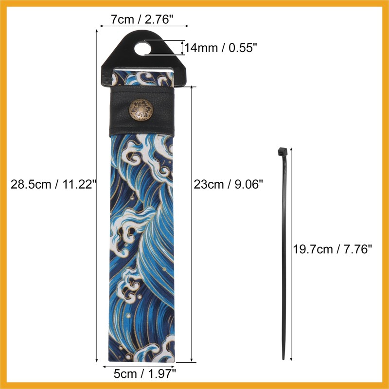 Partuto 1 Set Blue Car Tow Strap with Sea Waves