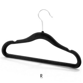 RagaBasics, Set de 50 Ganchos de Terciopelo para Niños, Perchas Metalicos de Alta Calidad con Rotacion 360°, Antideslizantes y Resistentes (50 Ganchos