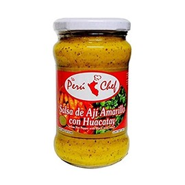 Peru Chef Aji Huacatay - Huacatay Hot Pepper (3 Bottles 10.5oz) Product of Peru by Peru Chef