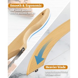 indirewash 16.5” Bread slicer for Homemade Bread, Serrated Bread Knife for homemade bread with Bow Design, Premium Bread Knife, Bread Slicer, Bread Cutter for Bagels, Baguettes, Natural Wood