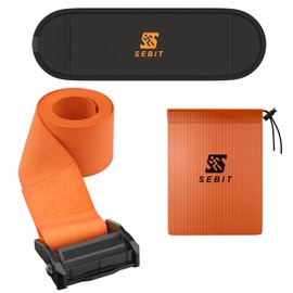 Hamstring Curl Strap,59 inches Adjustable Squat Strap Foot Dumbbell Strap,Exercise Strap Assisted Leg Curl Strap Leg Tibialis Raises Workout for Gym(Orange Brown)