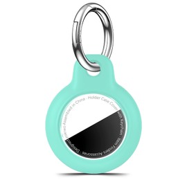 YOKRWO Waterproof Hard Shell Case Compatible with AirTag 2 & 1, Ultra-Thin Lightweight Holder with Keychain, Secure Swivel Buckle Cover for Luggage Tracking, Keys, Bags, Pet, Green