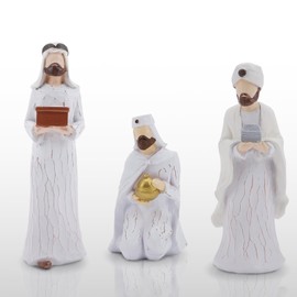 CHUANGLI Nativity Set for Christmas Indoor, Resin Nativity Scene Set with Figures, Traditional Nativity Manger Scene Figurine Statue Set Christmas Nativity Jesus Birth Sets for Decorations