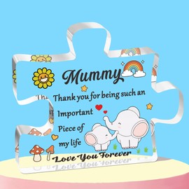 QMVMV Gifts for Mummy Acrylic Block Puzzle Mummy Gifts Birthday Christmas Thanksgiving for Mummy