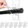 Antimbee 6-Pack No Drill Needed Curtain Rod Holders, Self Adhesive