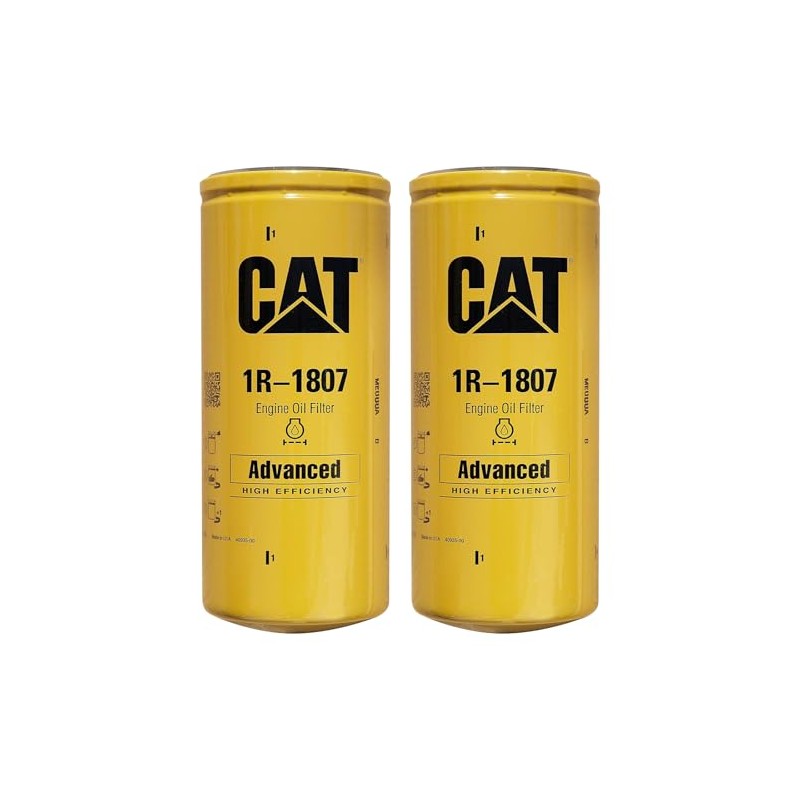 Caterpillar 1R-1807 Advanced High Efficiency Oil Filter (Pack of 2)