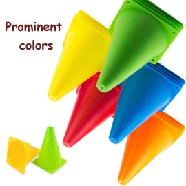 Baaxxango 20 PCS 7 inch Plastic Agility Cones for Kids-Mini Traffic Safety Cones