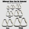 Pack of 2 Carabiner Hooks, Stainless Steel 304 Triangular Carabiner
