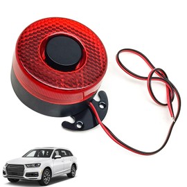 ZOKYUYS Car Back-up Alarm Horn, 12V/24V 105dB Alarm Buzzer Siren with Wire/Light, Waterproof Universal Car Beeper Auto Warning for Different Cars Accessories