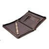 MENZO Leather Writing Case, Document Folder, Genuine Buffalo Leather Folder,