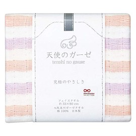 天使のガーゼカラーズ フェイスタオル オレンジ