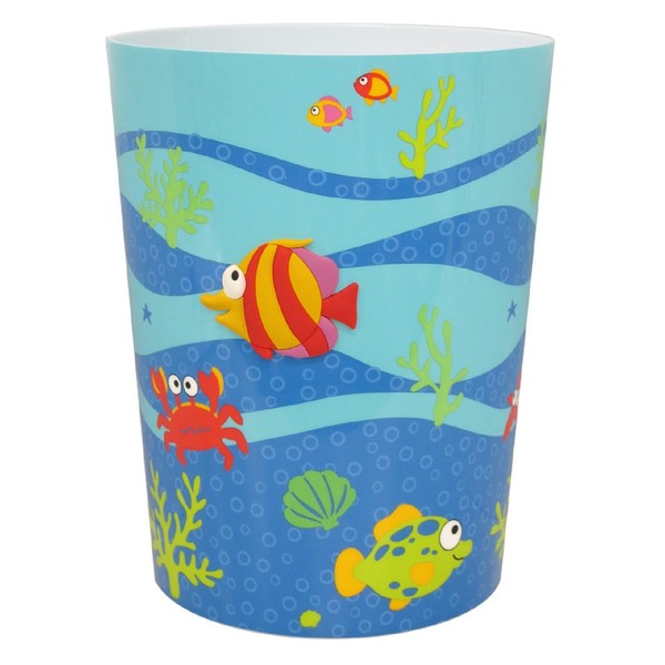 Allure Home Creation Fish Tails Plastic Wastebasket