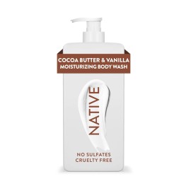 Native 24 Hour Moisturizing Body Wash Vanilla Coconut Soft Clean Skin 18 Fl Oz