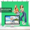 Forlogic Green Screen Backdrop Kit with Stand, 8x7.2ft Portable GreenScreen