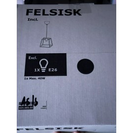 IKEA BRAND NEW IKEA FELSISK 10" BLACK MODERN INDUSTRIAL PENDANT LAMP  605.085.00