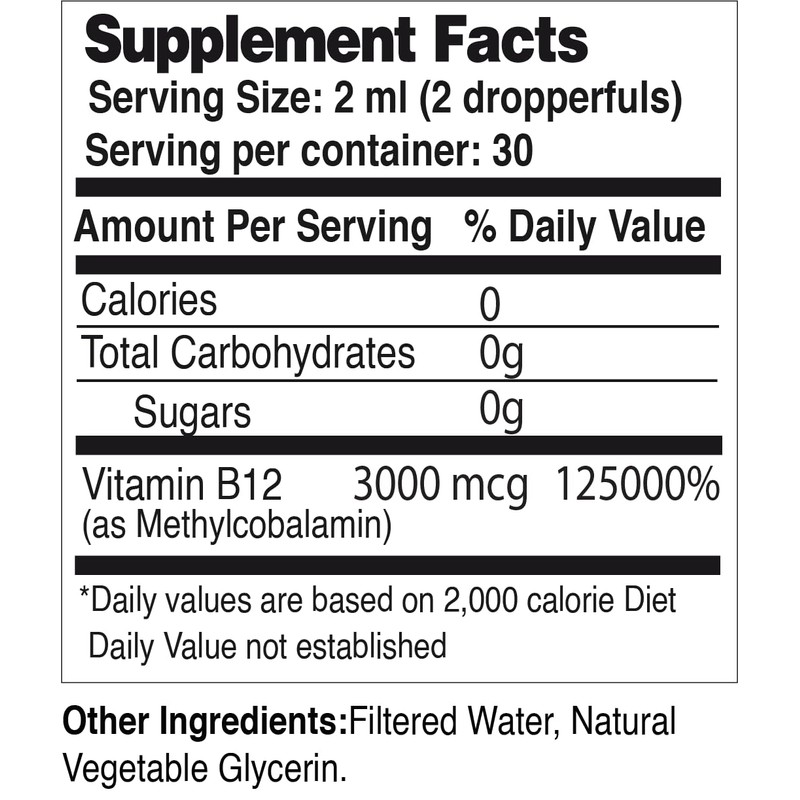 Dr's Advanatge Liquid Vitmain B12 Dropper 2oz