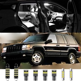 AWALITED 14pcs XJ Interior LED Lights Kit Super Bright LED Map Dome Light Bulbs for 1997-2001 Jeep Cherokee XJ all models