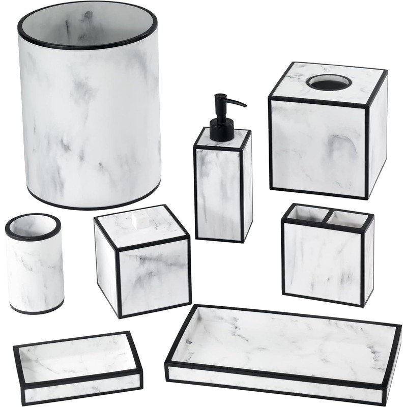 Avanti Linens - 4pc Accessory Set, Guest Bathroom Essentials, Modern