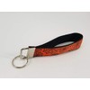 Orange Spider Web Wristlet Keychain