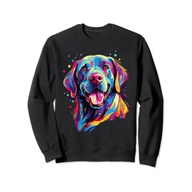 Watercolor Colorful Labrador Lab Sweatshirt