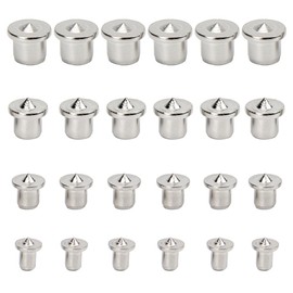 Pack of 24 Dowels, Centring Tip, Dowel Aid, Dowel Hole Marker, Dowel Set, Wooden Dowel Set, 6/8/10/12 mm for Woodwork, Drilling Tools (Solid)