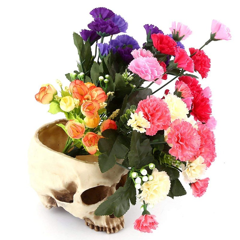 Skull Planter Key Bowl Fake 1 Piece Resin Skull Head
